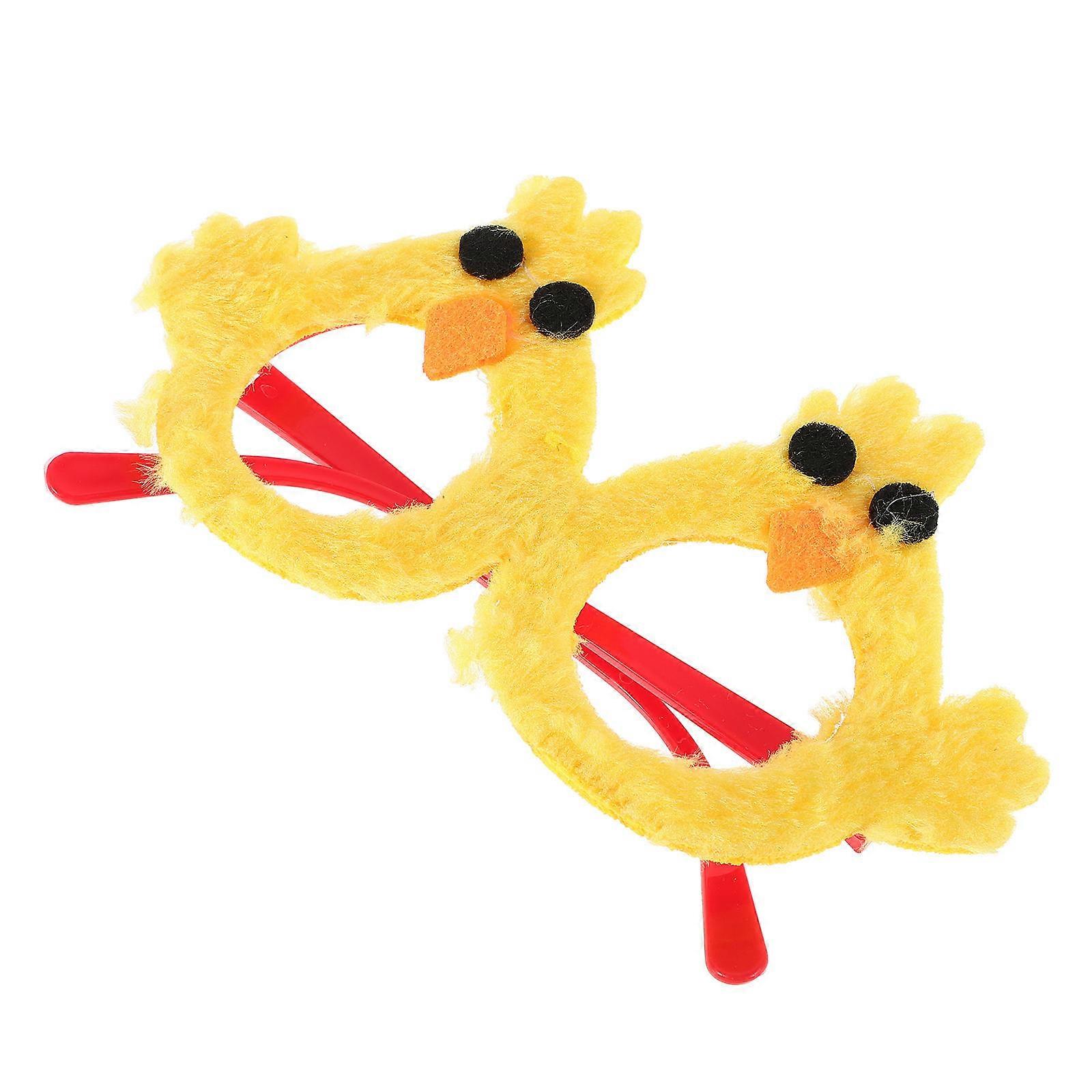 Kids Easter Chicken Glasses for Party Fun Plastic Eyewear