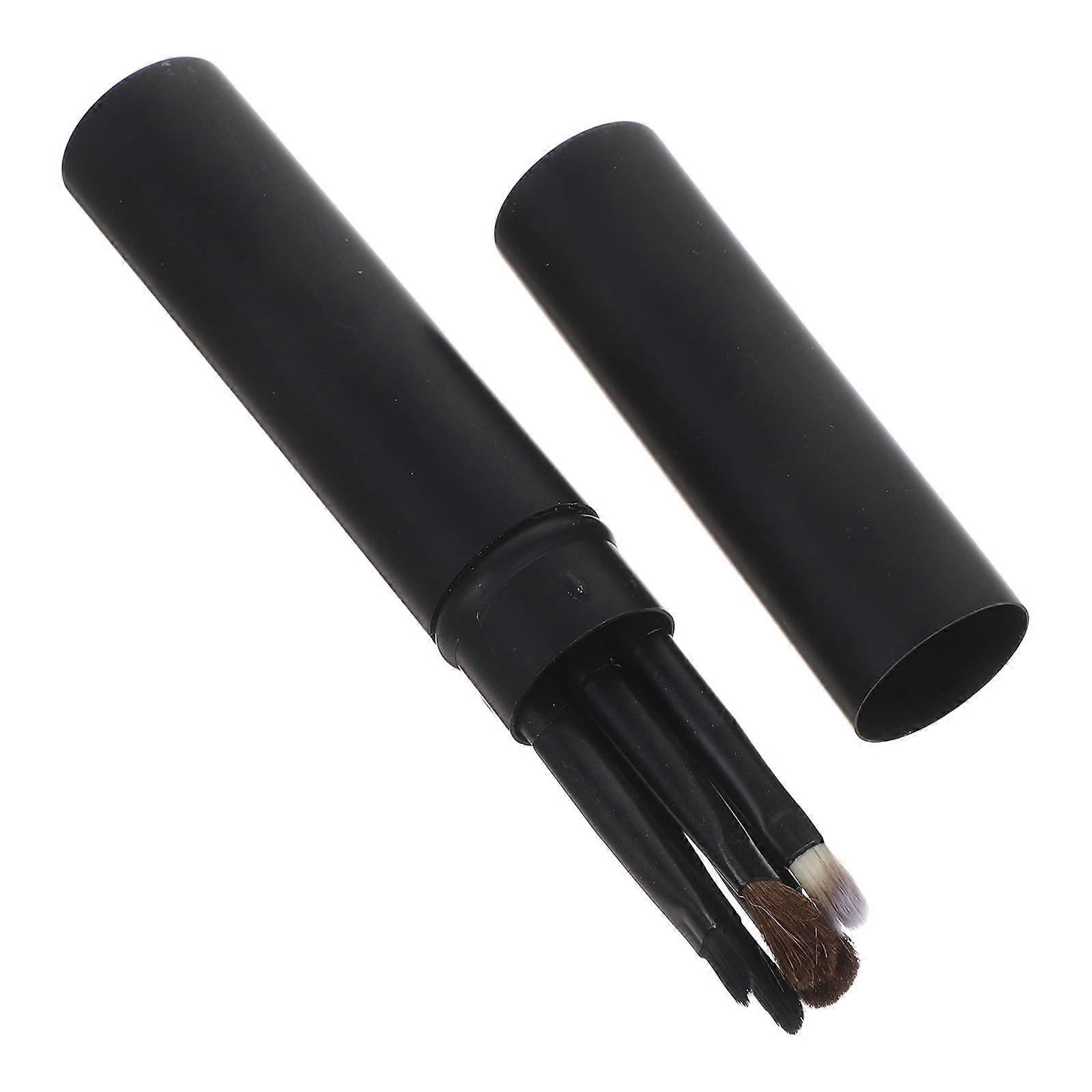 Eye Makeup Brush Set Portable for 15Pcs with Storage Case Black