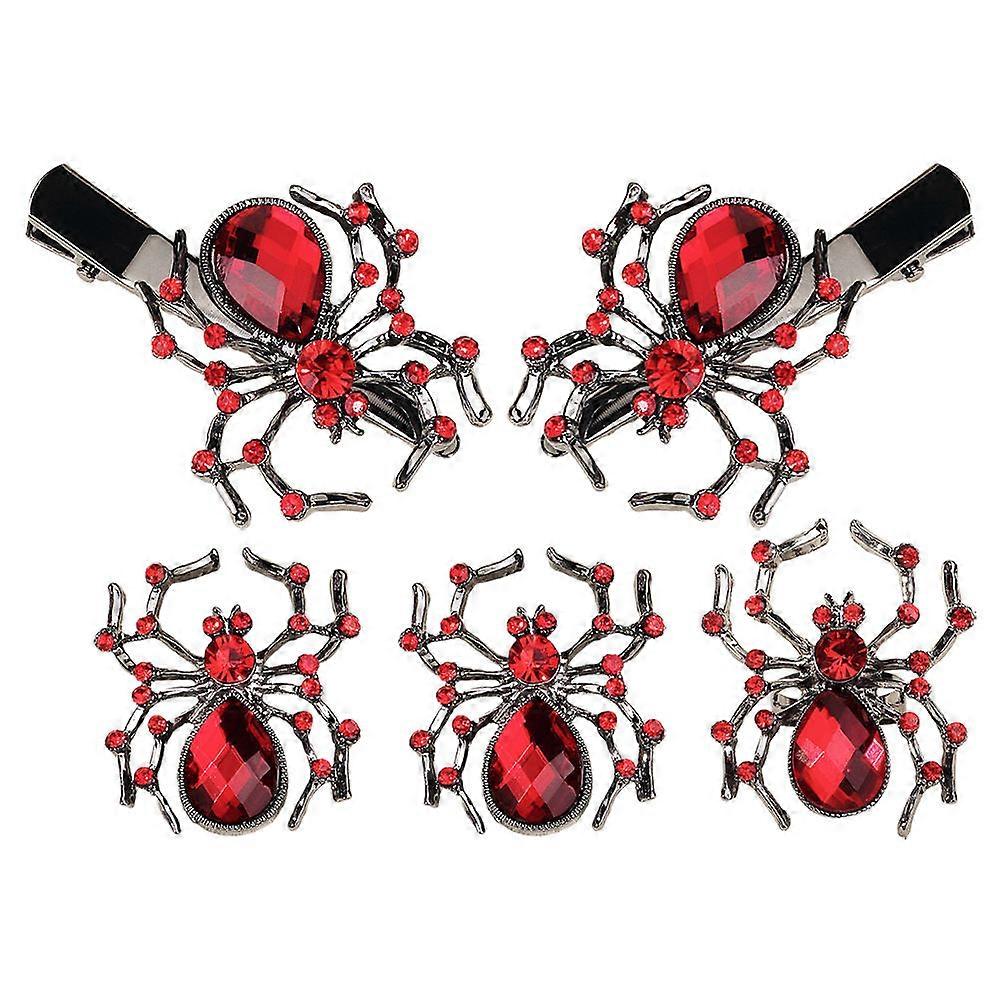Spider Ring Decor Rhinestone Ring for Decor 1Set Halloween Use