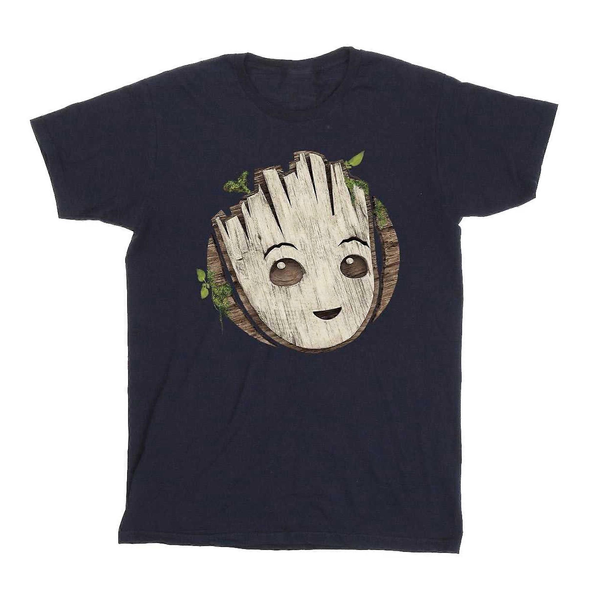 Marvel Mens I Am Groot Lemn Head Tricou