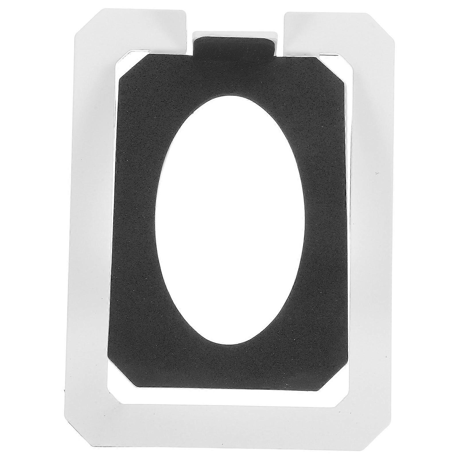 White Metal Speaker Stand for Desk with Stable Support and Space Saving Design for Home Office and Gaming