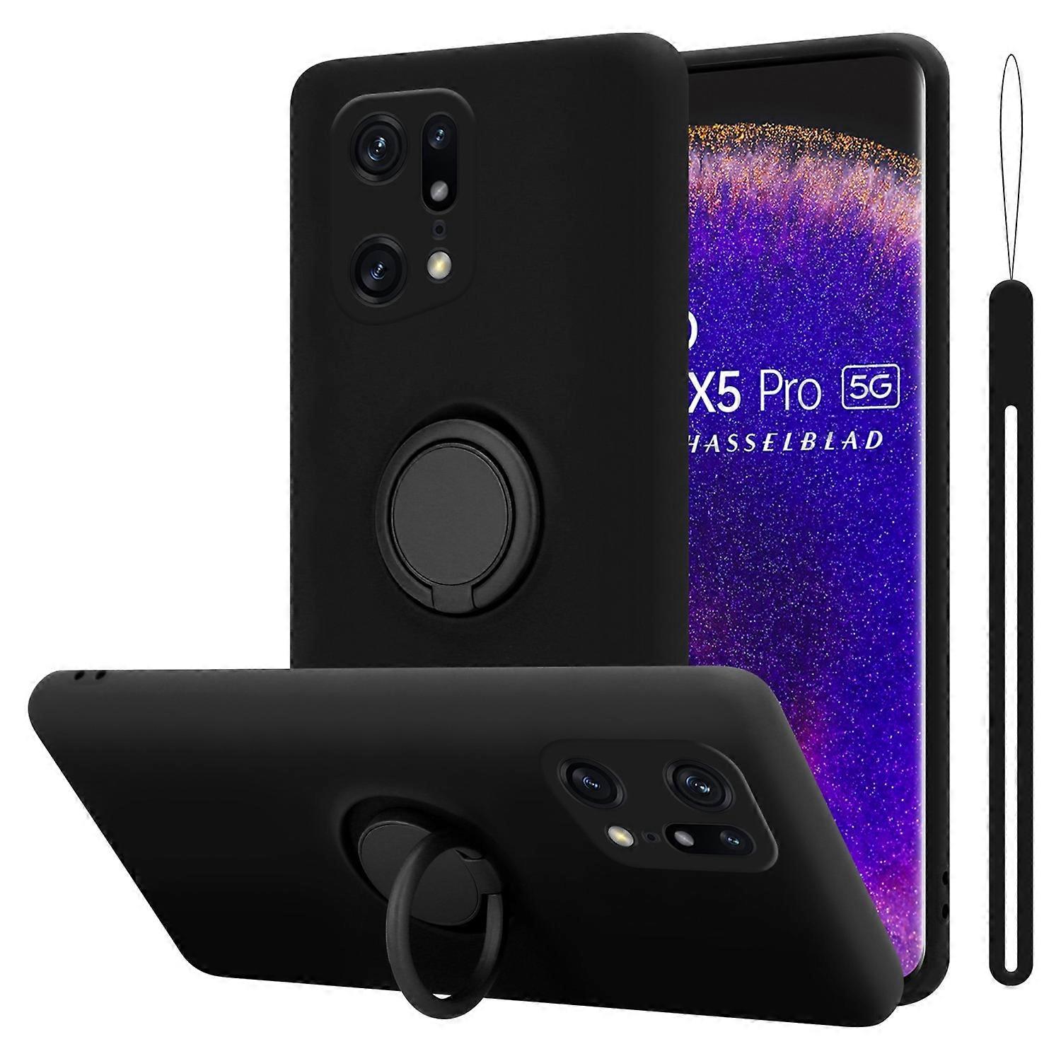 Oppo FIND X5 PRO Protective Case TPU Case - Liquid Design with Ring