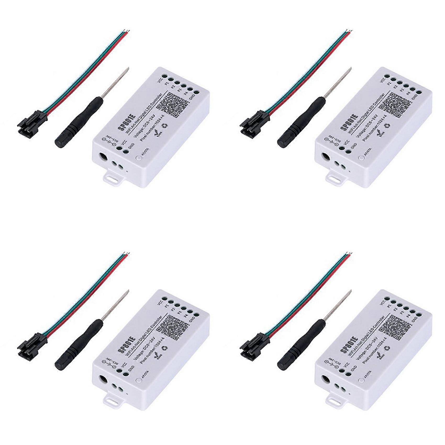 4X SP801E Wifi Art-Net LED Controller LED Matrix Panel Module WS2812B WS2811 Light Strip Wireless Control DC5-24V