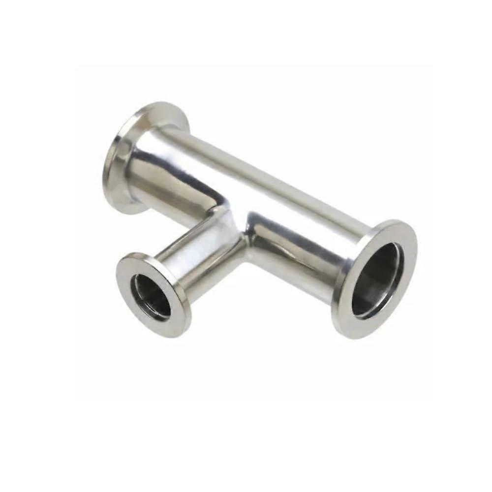 KF50-KF40 Tee 3-Way Flange Tri Clamp Reducer Adapter SS304 Silver Vacuum Flanges Pipe Tube Fitting