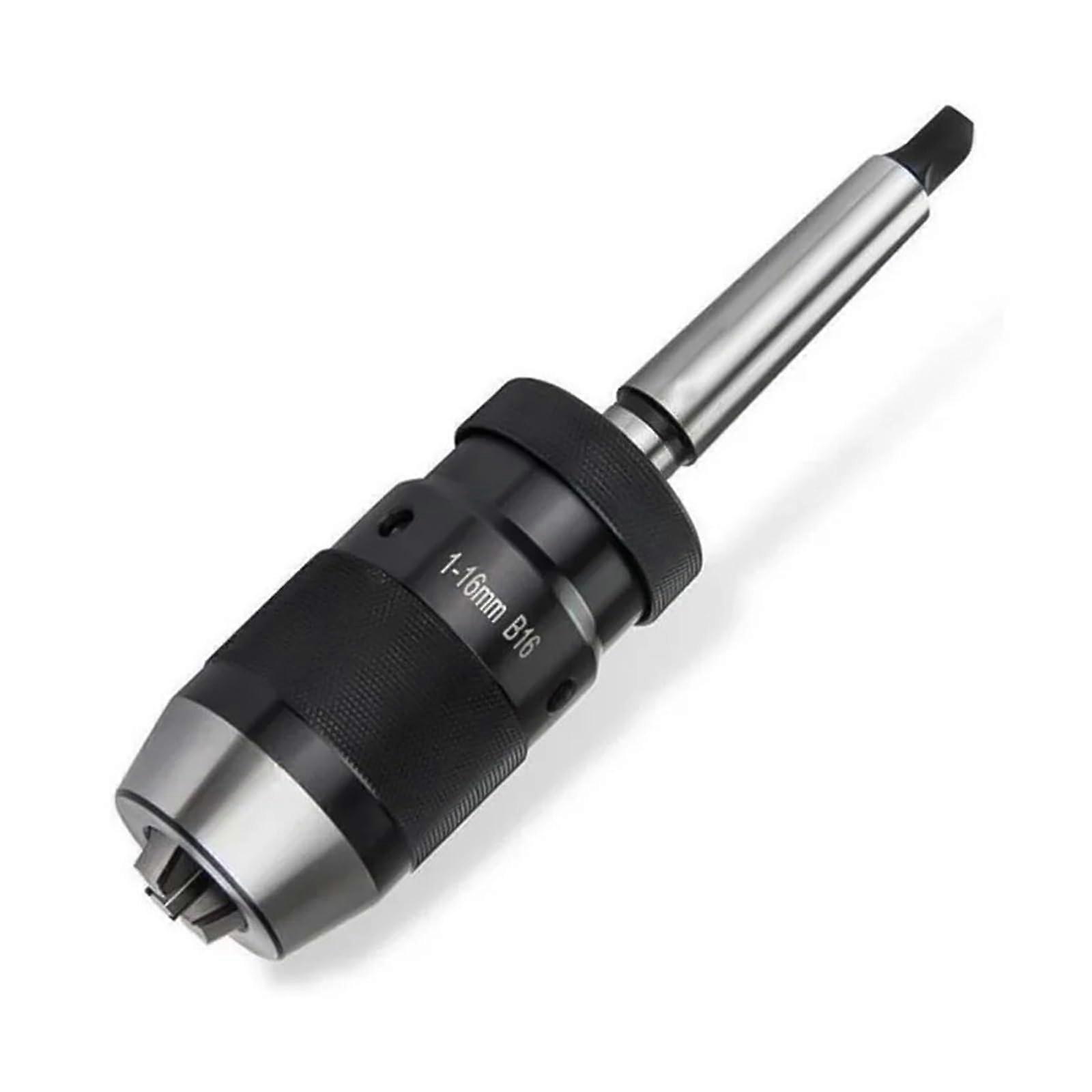 16mm Keyless Drill Chuck MK2 Morse Taper 2 Heavy Duty Quick Bit Change Lathe Tool