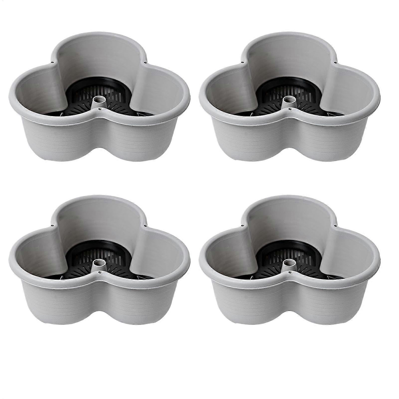 Vertical Garden Planter 4Tier Stackable Tower with Wheels for Vegetables, Herbs and Flowers