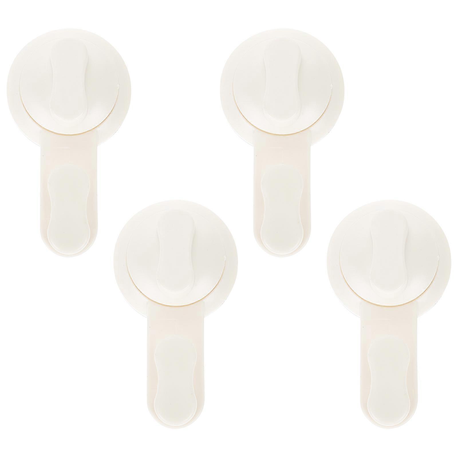 Suction Cup Shower Hooks Heavy Duty Wall Mounting Bathroom Kitchen 4Set