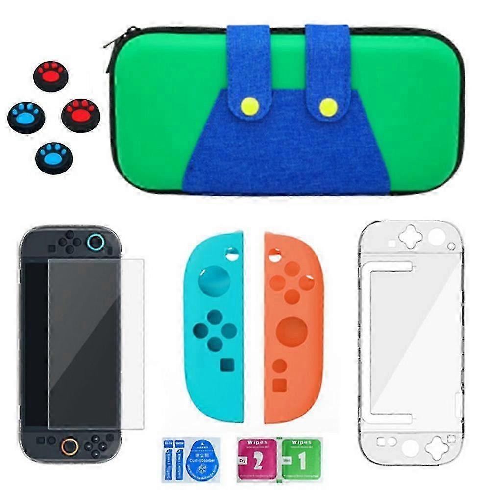 Compatible For Nintendo Switch 2 Protective Case Set 6Pcs Gaming Accessories Storage Kit with Screen Protector / Joystick Covers 25-26