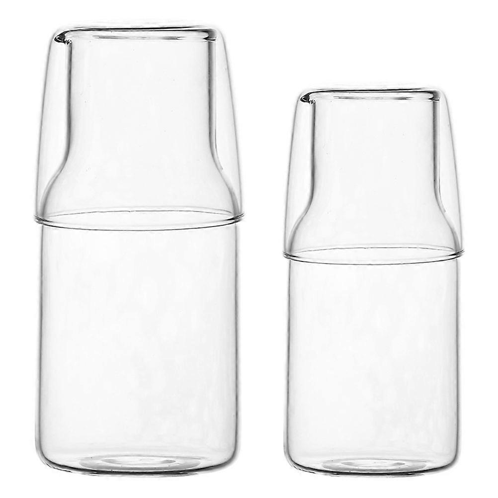 Water Carafe Transparent Glass Carafe for Storage Use 4Sets