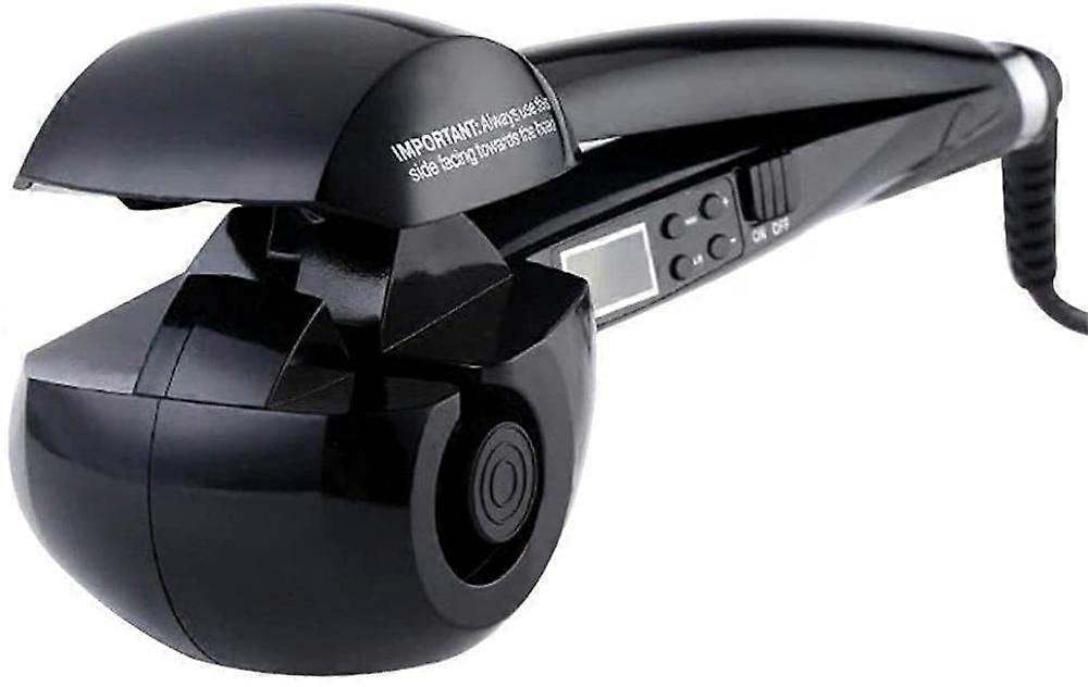 Automatic Curling Iron with Adjustable Temperature LCD Display Fast Heating AntiScald Pink