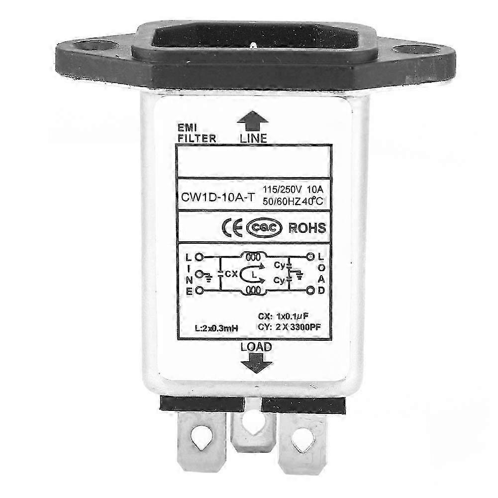 Filter IEC-320 C14 Male Socket Electronic Components 10A CW1D-10A T 26s