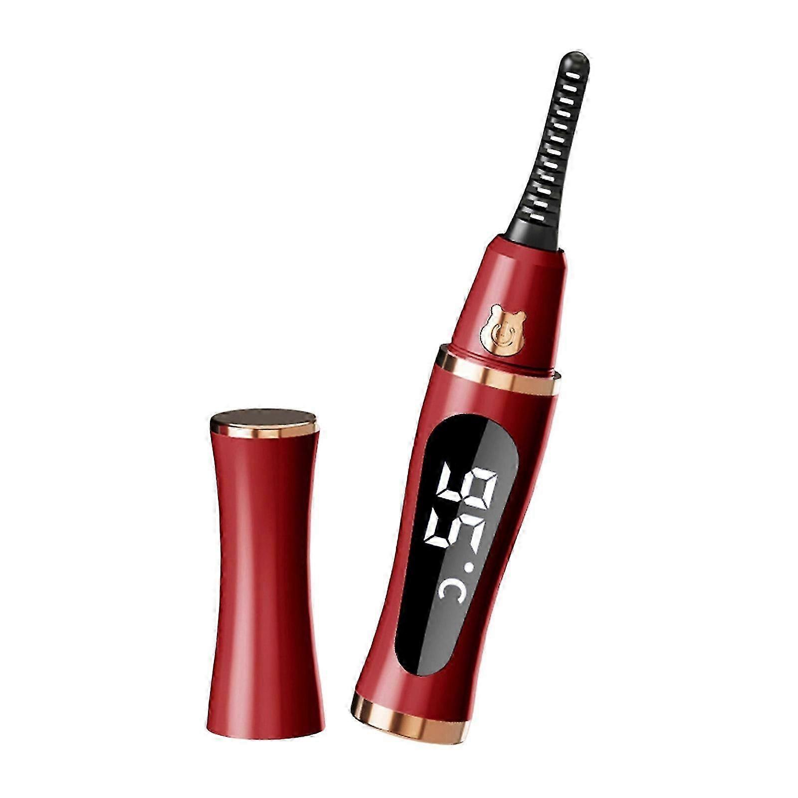 Small Electric Whip Curler Fast Stretch Structure Mark Proof Bends Constantly Comfortable Grip Red