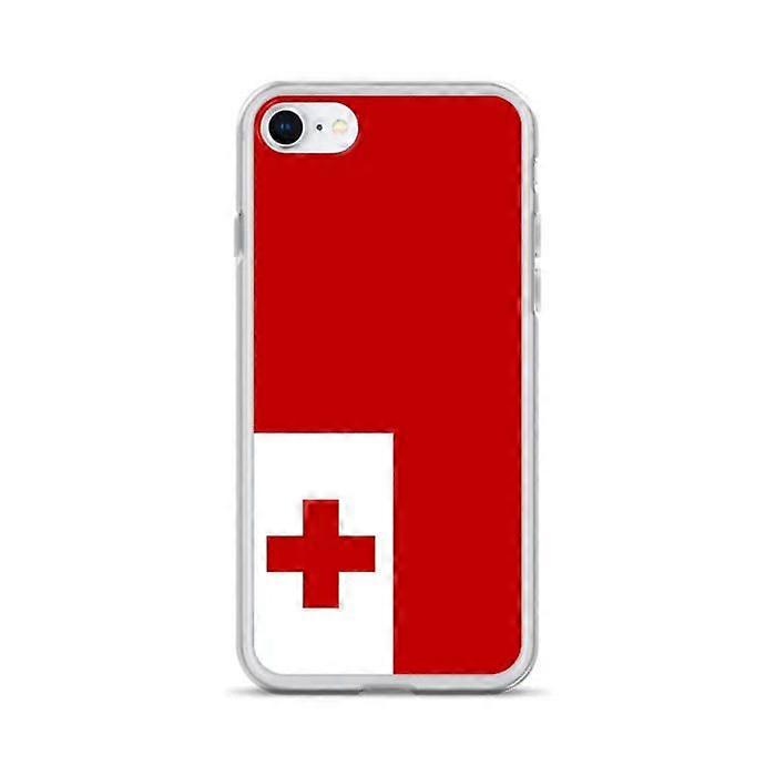Phone Case – Tonga Flag – Compatible with iPhone 8 – Soft Case – Durable and Shockproof - Silicone - Pixelforma