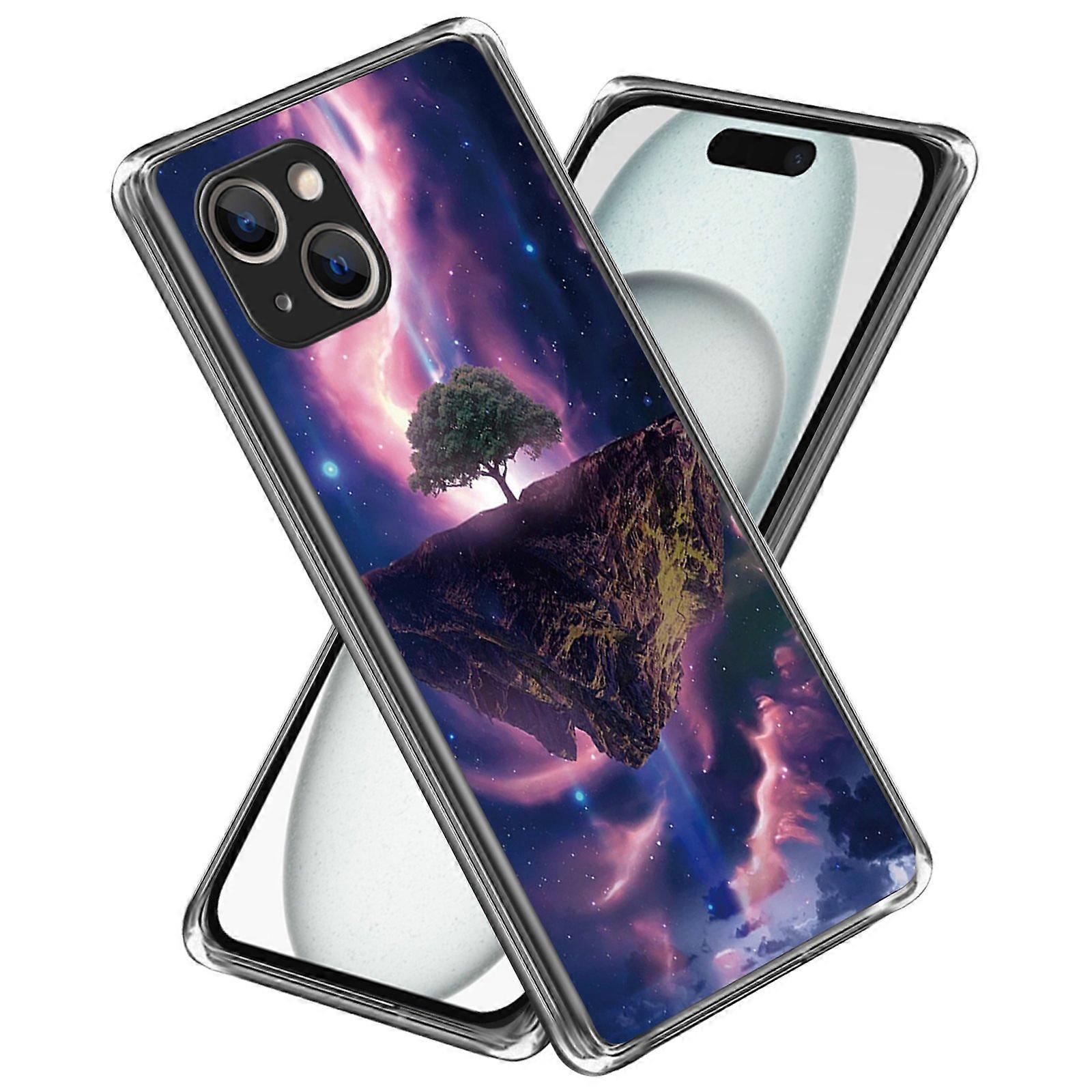 For iPhone 15 Case Drop-proof TPU Pattern Printing Phone Guard Cover