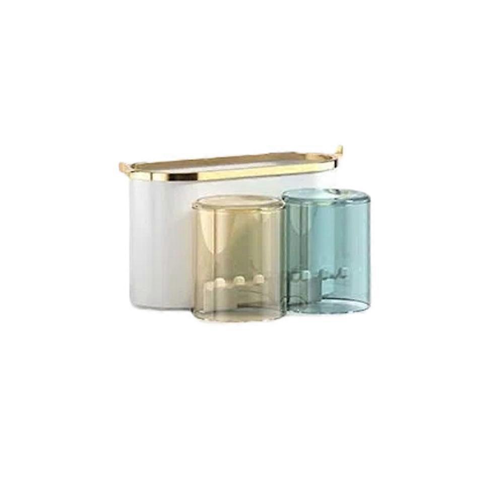 Wall Mounted Toothbrush Draining Organizer Racks Toothbrush Holders for Bathroom

