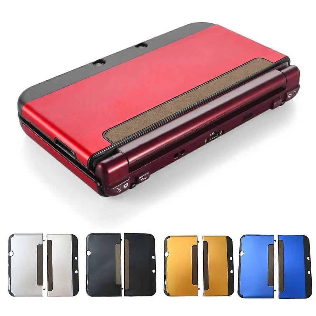 Protective Case Hingeless Aluminum Hard Shell AntiScratch Cover for Nintendo 3DS XL 2015 Model Red