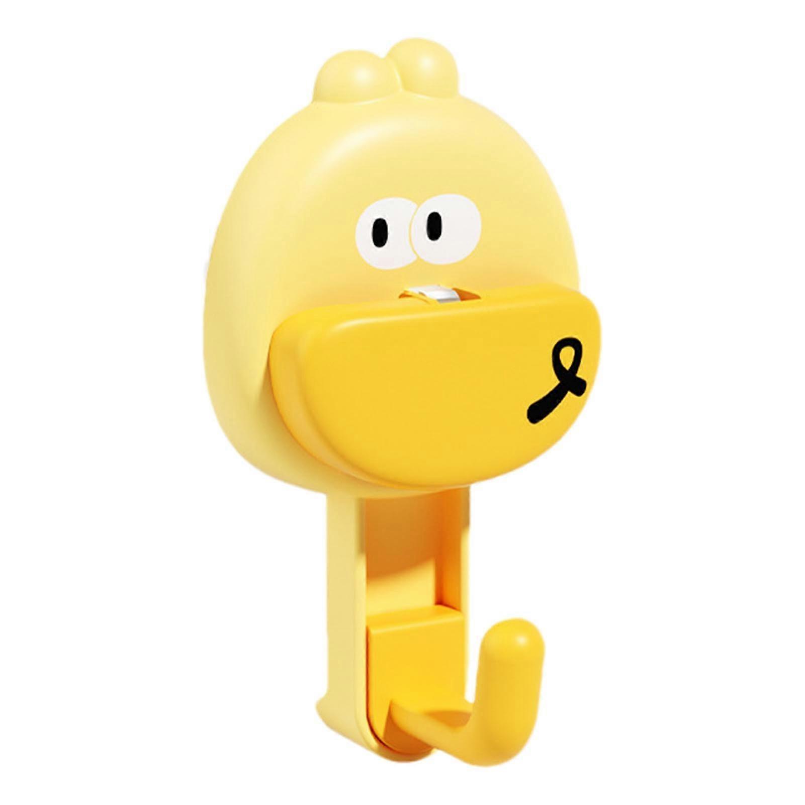 Suction Cup Hooks Cute Duck Waterproof Vacuum Design for Bathroom Kitchen NoDrill Wall Use
