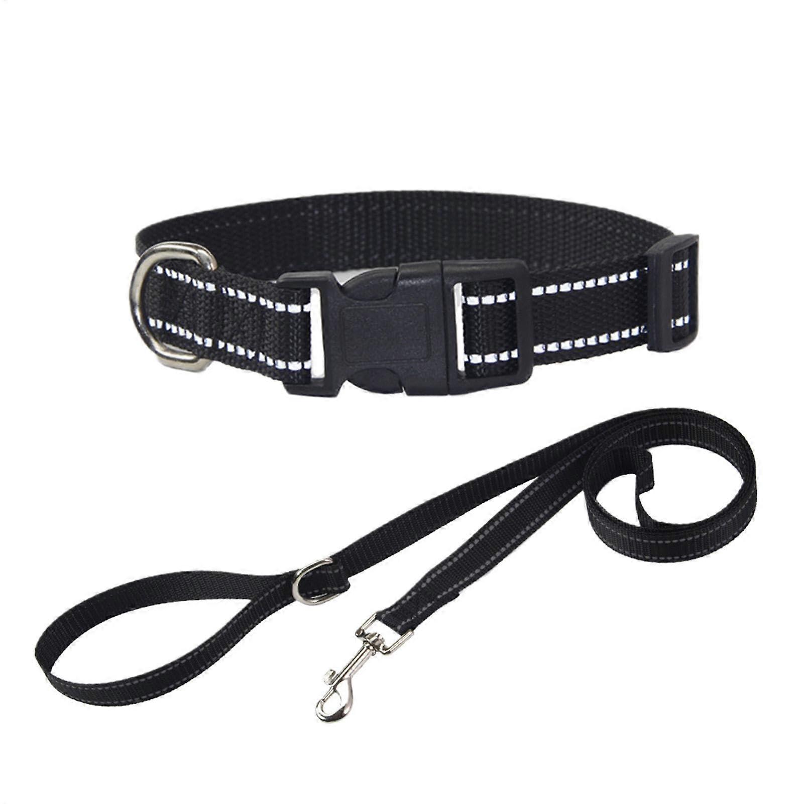 Reflective Adjustable Polyester Dog Leash with Ergonomic Grip for Night Walking and Training