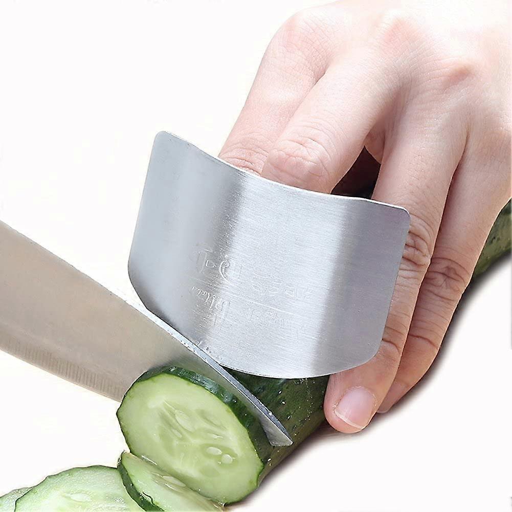 Finger Guard for Cutting Stainless Steel Protector with Adjustable Ring for Kitchen Knife Safety