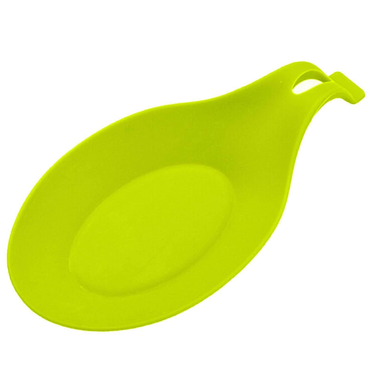 Silicone Spoon Rest Heat Resistant Kitchen Utensil Holder with Hanging Hook for Cooking