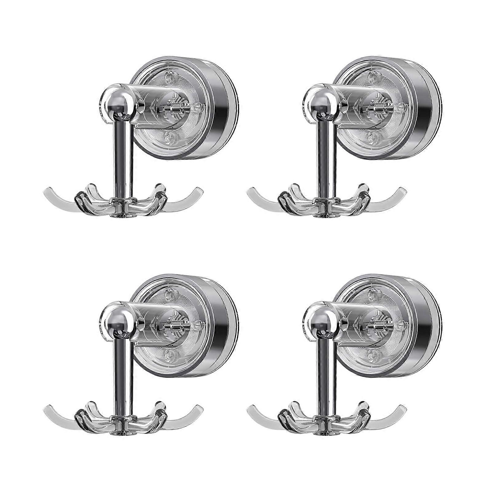 6 Arm Wall Mounted Rotating Hook with Strong Suction Cup, Drill 360° Storage for Kitchen Bathroom