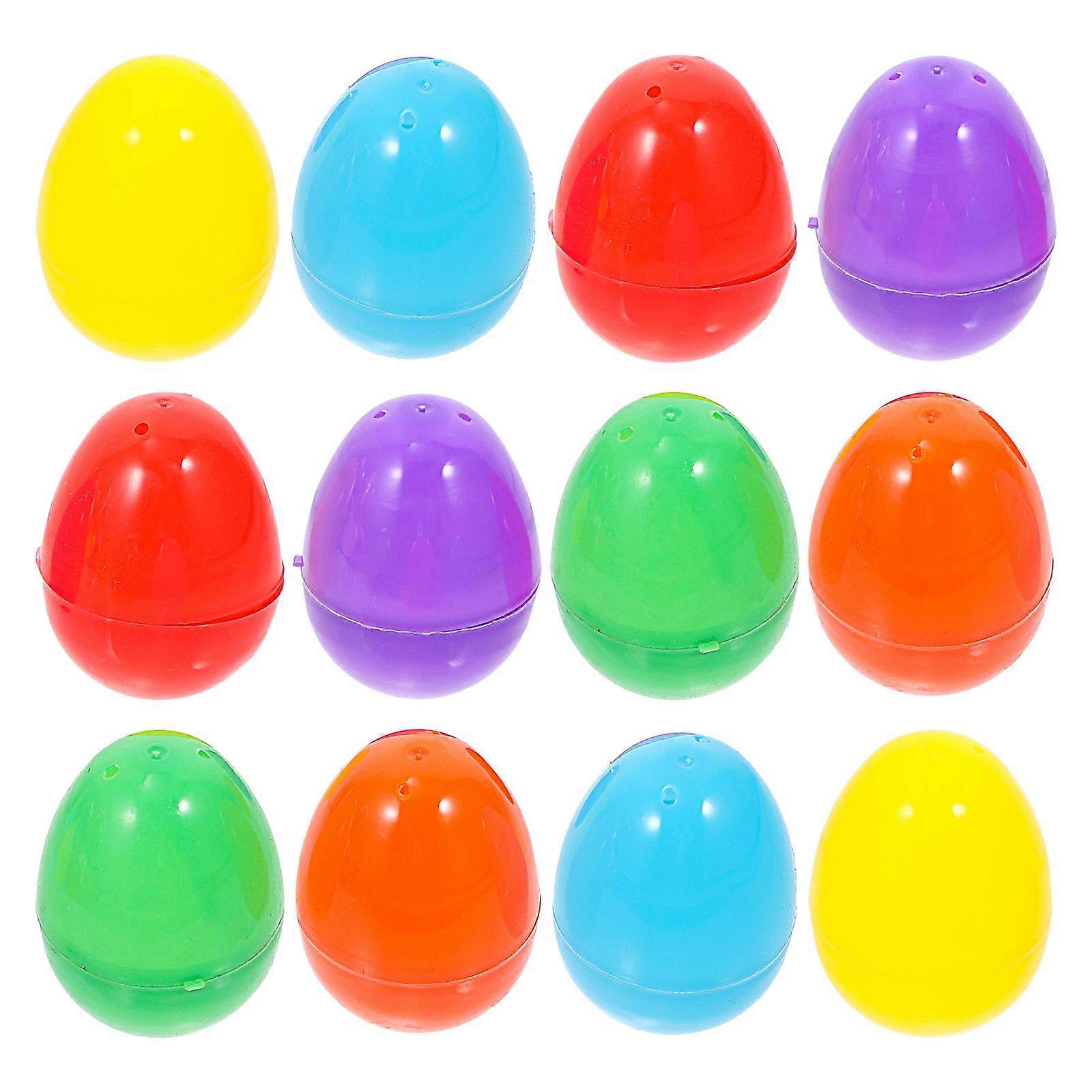 12pcs Plastic Egg Ornaments Lightweight Easter Eggs Home Scene Eggs Adorns