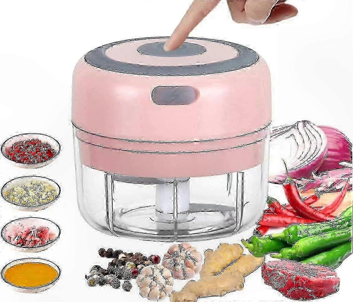Compact Electric Chopper for Fruits, Veggies, Nuts, and More - Portable Mini Processor with Grinder Functionality (White)