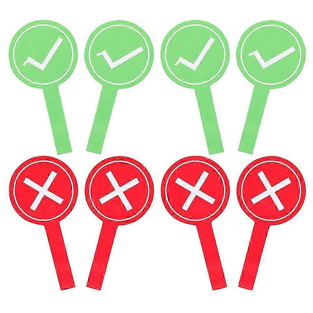 True False Paddle Set Student Supplies Rectangular Foam Assorted Color Indicate Yes Or No 8Pcs