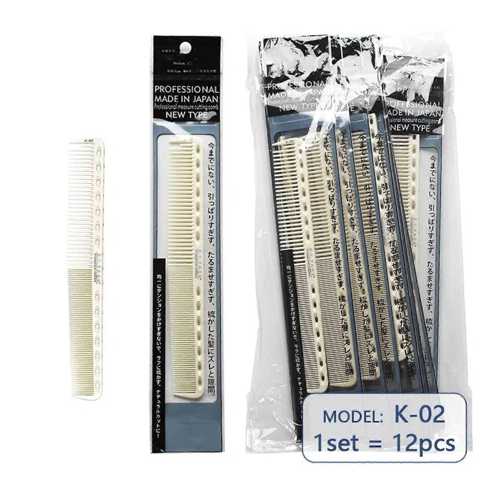 Professional Hairdressing Comb Set for Cutting and Styling, 12pcs Durable Plastic Barber Combs