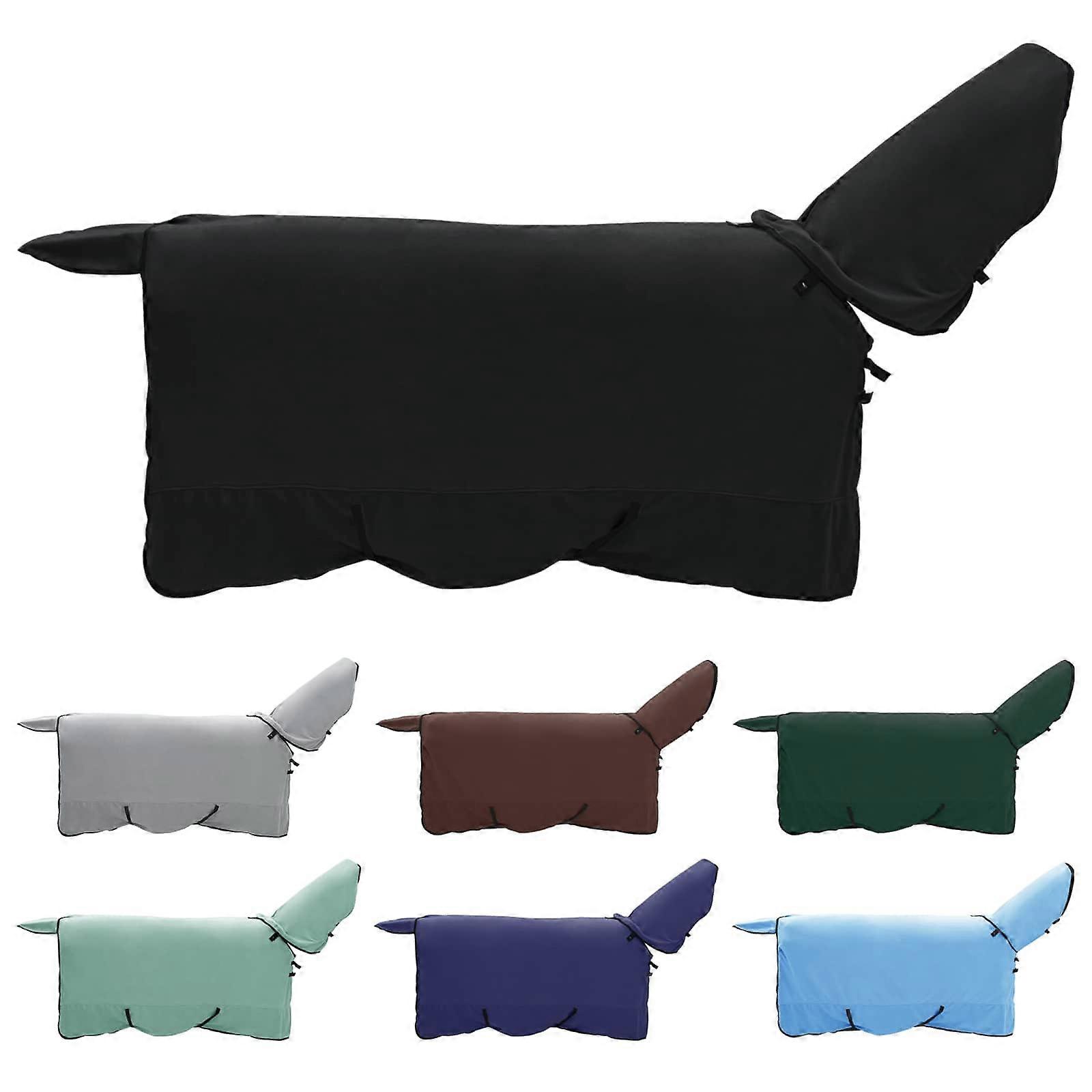 vidaXL Paardendeken Zwart Polyester