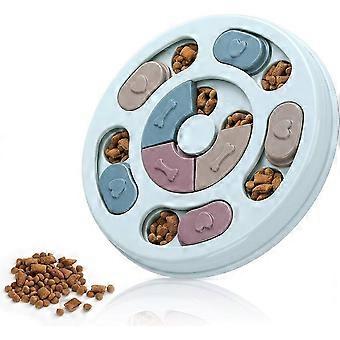 Pet Puzzle Feeder Toy Slow Feeding Training to Improve IQ 9.44 Inches in Diameter Interactive Foraging Toy for Cats and Dogs