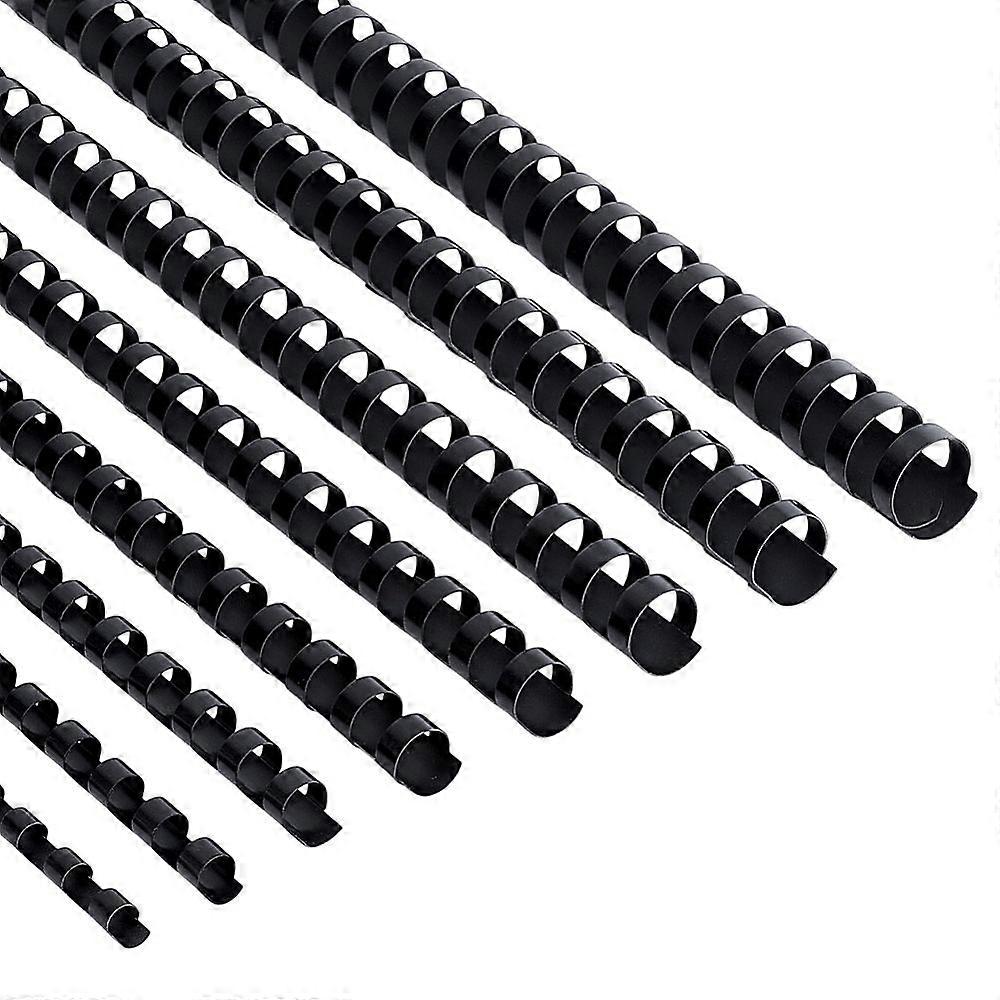 160pcs 8 styles Plastic Binding Combs Binding Spines Black 6~20mm 20pcs/style
