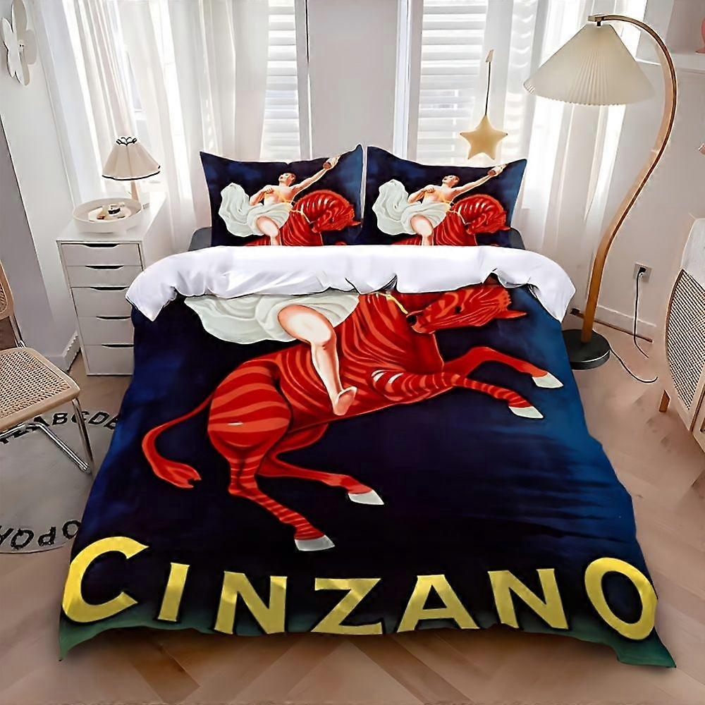 3pcs Cinzanoes Creative Hot Printed Pattern Bedding Set