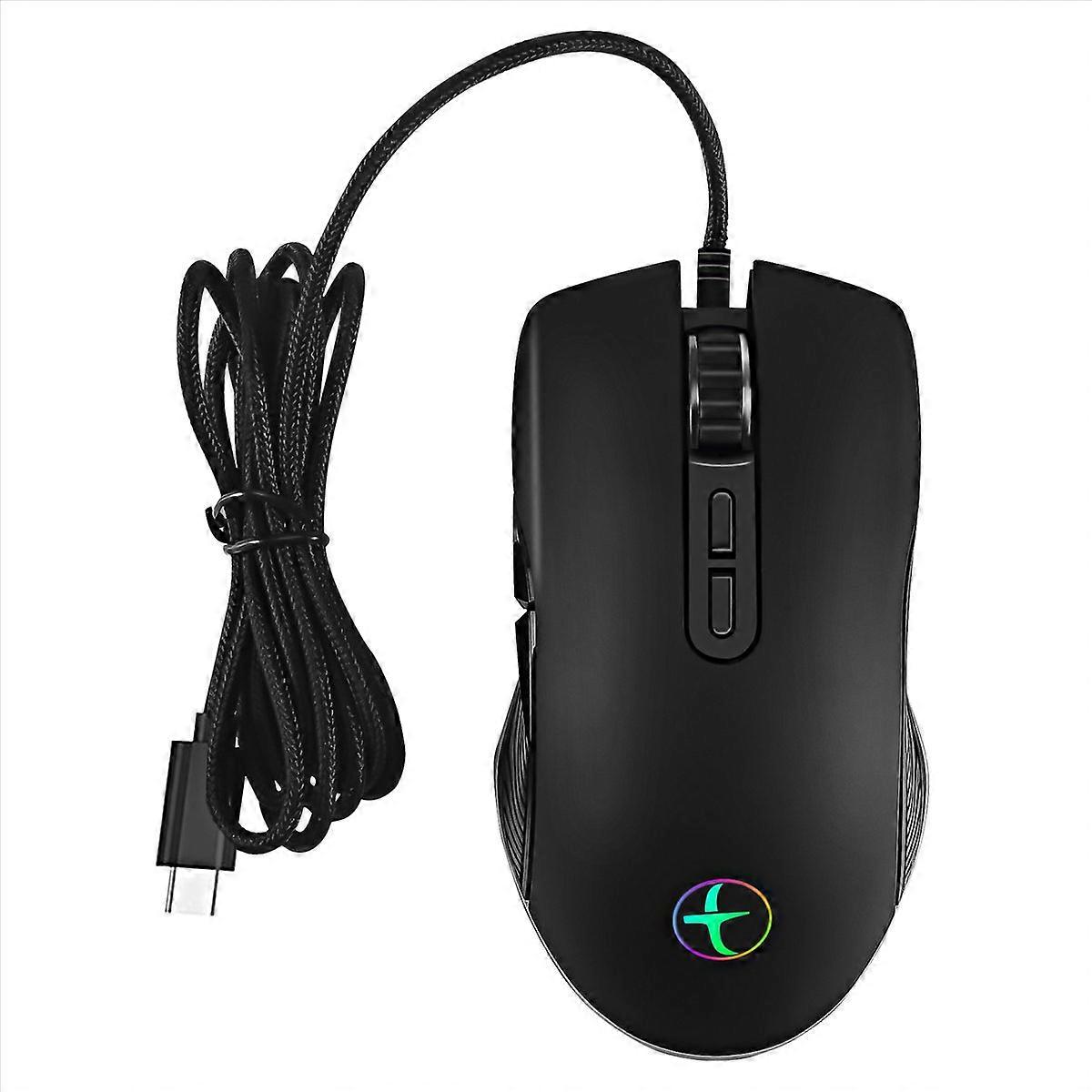 USB C Mouse Type C Ergonomic Wired Mouse RGB Gaming Mouse