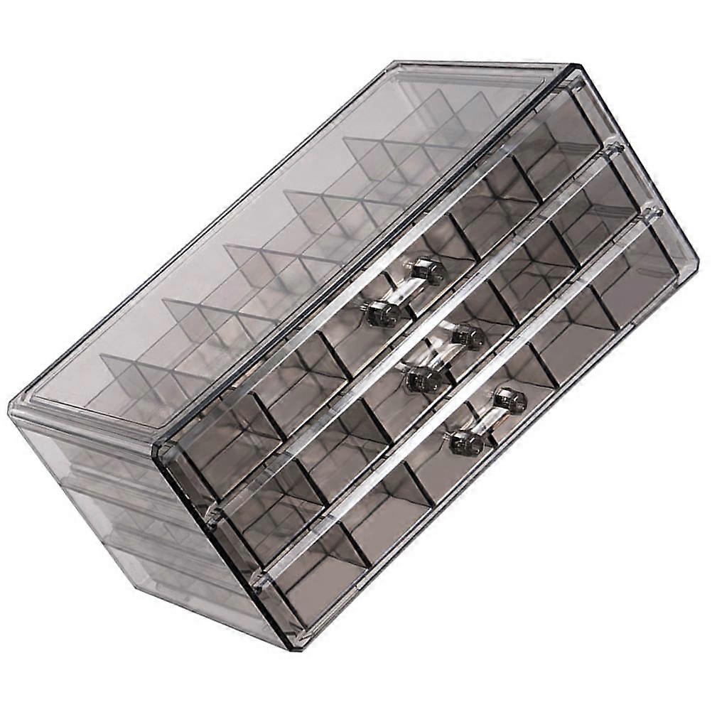 Plastic Jewelry Organizer Box for Storage with 72 Compartments 2Pcs Set