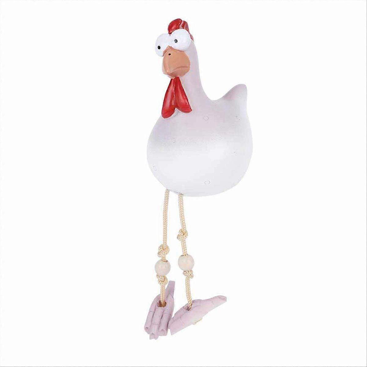Resin Rooster Outdoor Statues Funny, White