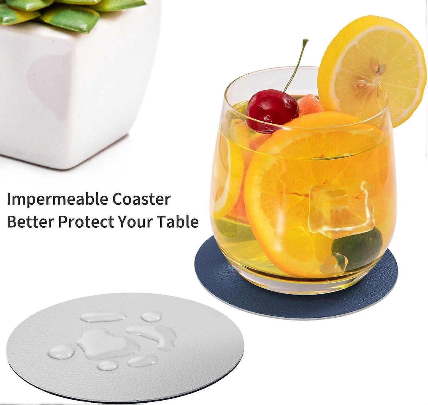 12-Piece Coaster Set, Double-Sided Non-Slip Washable Coaster Set