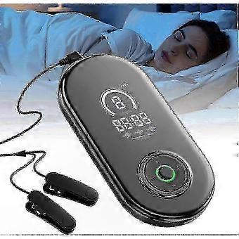 Estimulador do nervo vago com clipes auriculares para auxiliar no sono e relaxamento. Dispositivo de microcorrente.