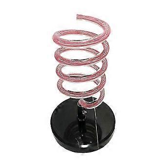 Hair Dryer Holder Bathroom Countertop Blow Dryer Organizer Rack with Cable Management Pink Edition 0120