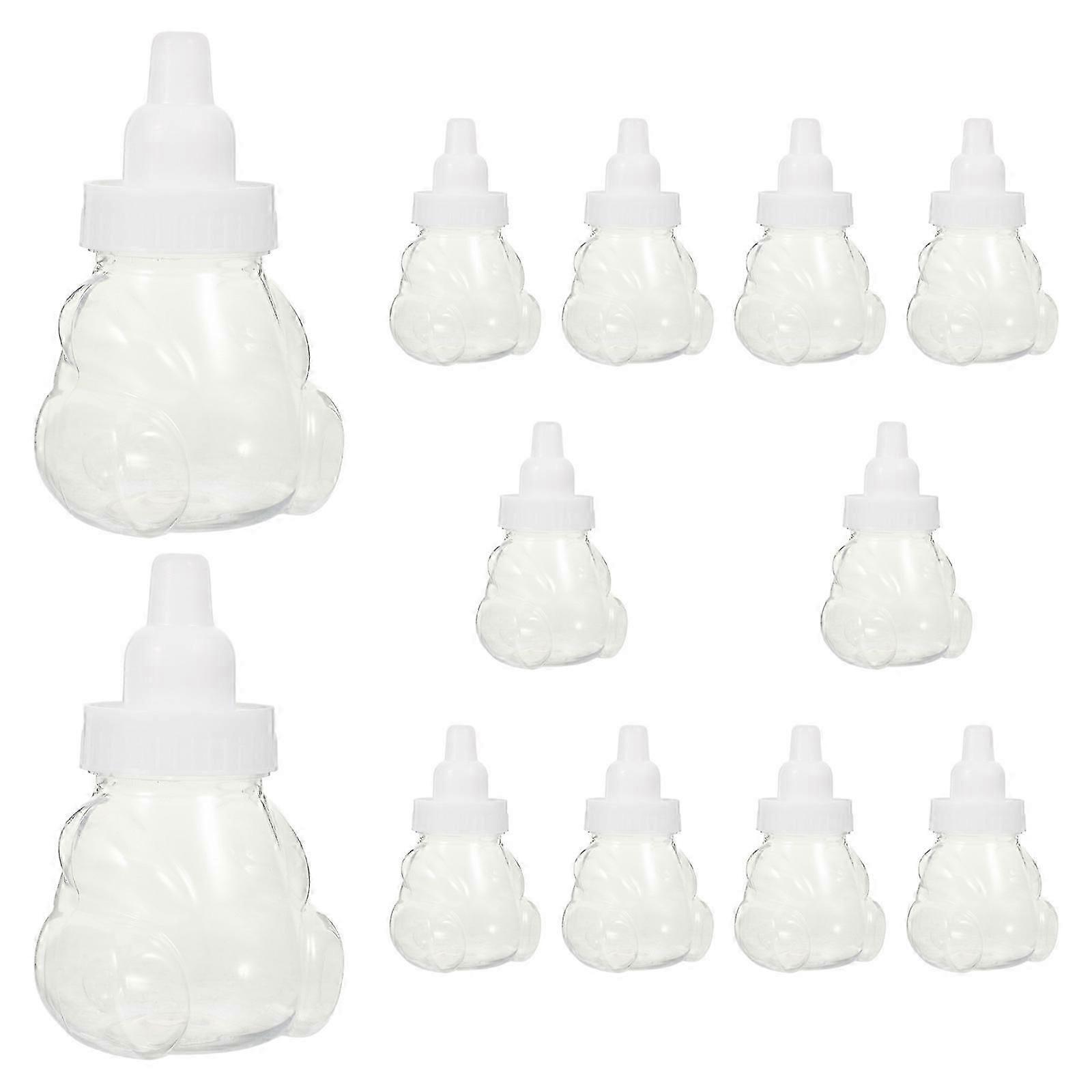 Plastic Bear Shaped Candy Box for Storage Use 12Pcs Transparent Candy Containers