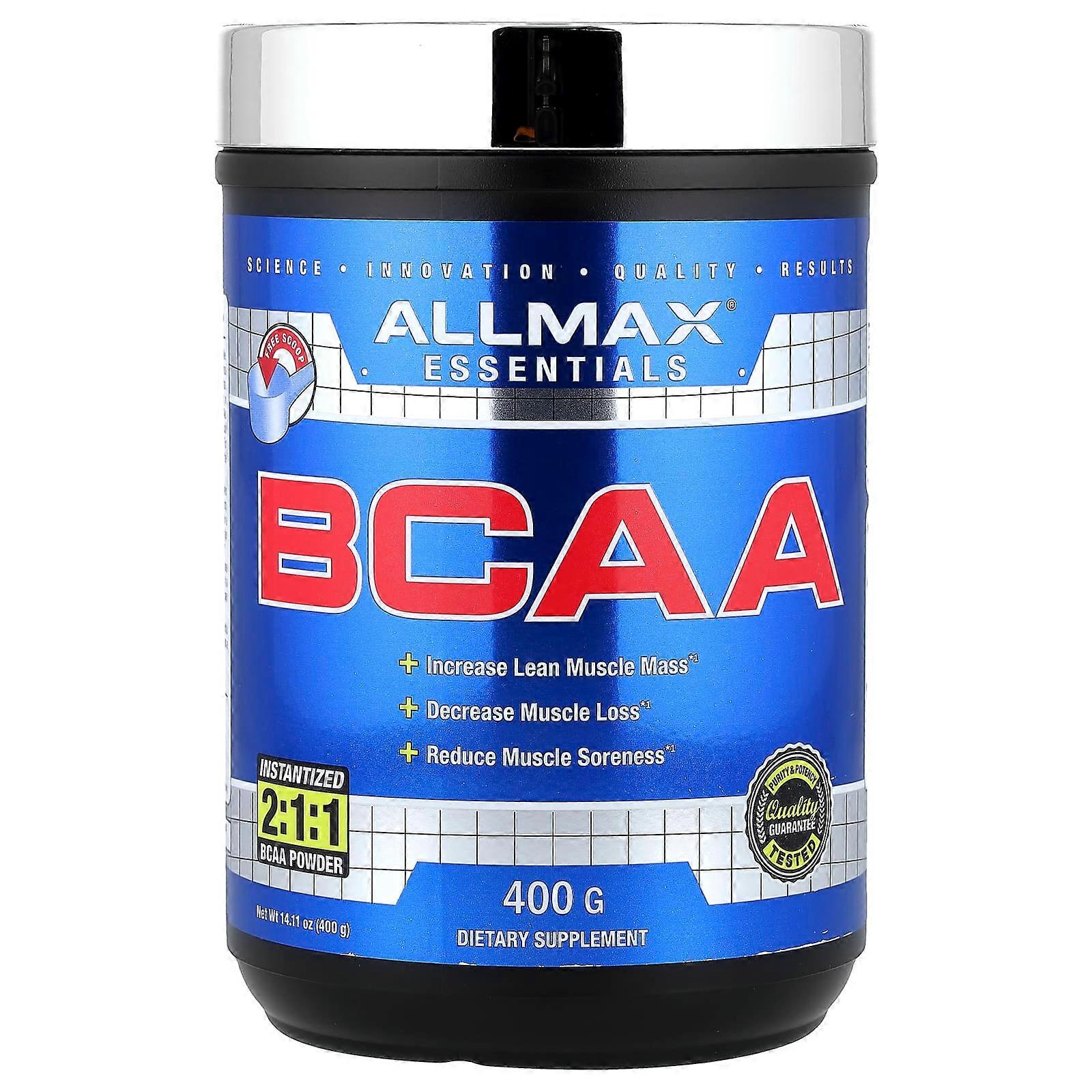 ALLMAX, BCAA, Instantized 2:1:1 Ratio, Unflavored Powder, 400 g