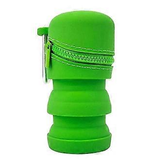 Fly Fishing Fly Box Foldable Silicone with Zipper Portable Multifunctional Trash Can with Hook Fishing Accessories