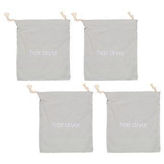 Hair Dryer Bags Drawstring Hair Dryer Carrier Bags for Storage 8Pcs Light Grey