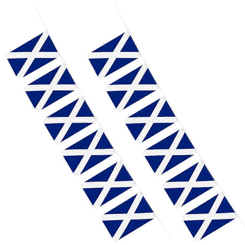 Blue Scotland Flag Banner String Flags for Decor 2Pcs Polyester Material