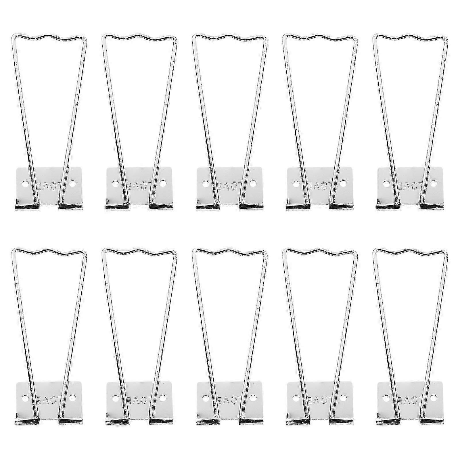 Photo Frame Brackets | Iron | Silver | 10Pcs Set