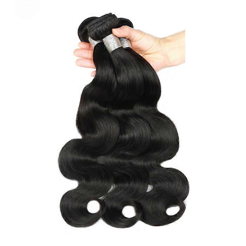Cabelo humano brasileiro ondulado, pacote 8A, extensões de trama dupla, 20, 22 e 24 polegadas.