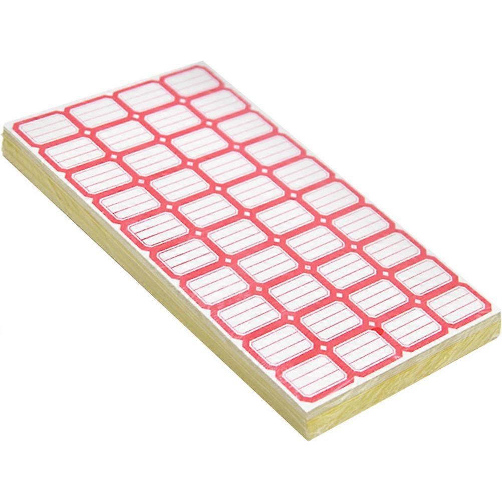 Waterproof Sticky Labels Red Portable Multi-Function Product Stickers 140 Sheets