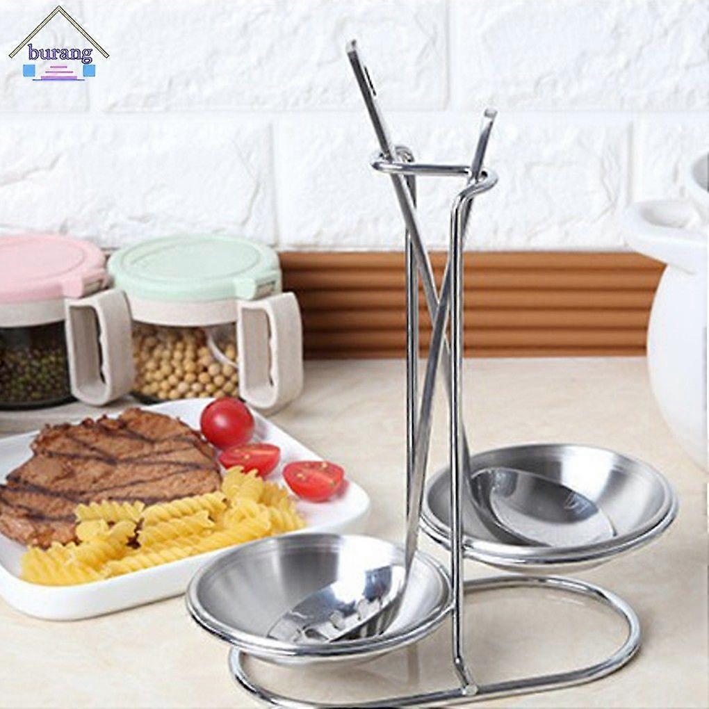 Kitchen upright spoon strainer spoon holder double spoon support