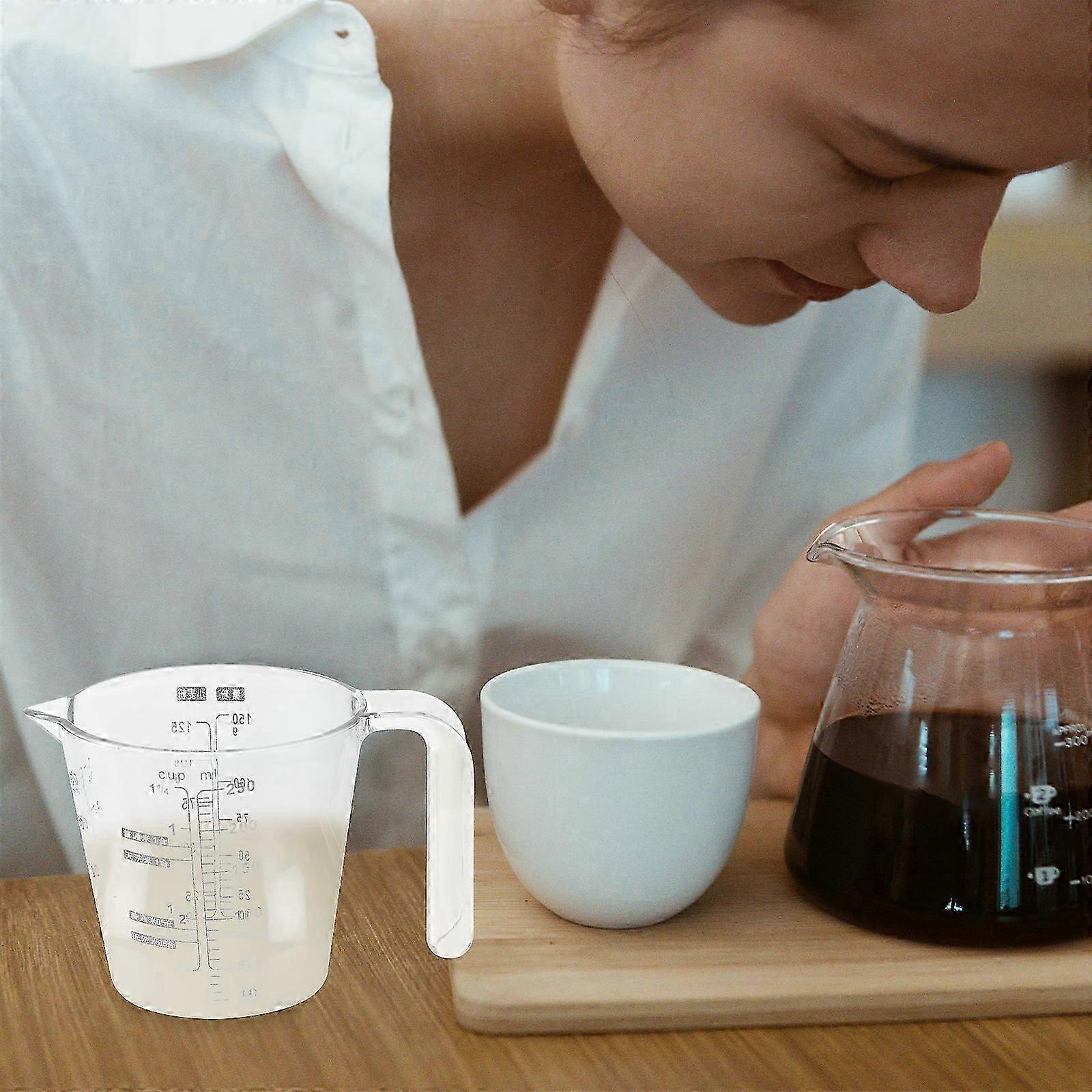 Measuring Cup Set 250ml, Plastic Measuring Container for Kitchen Baking Lab, 2 Pack
