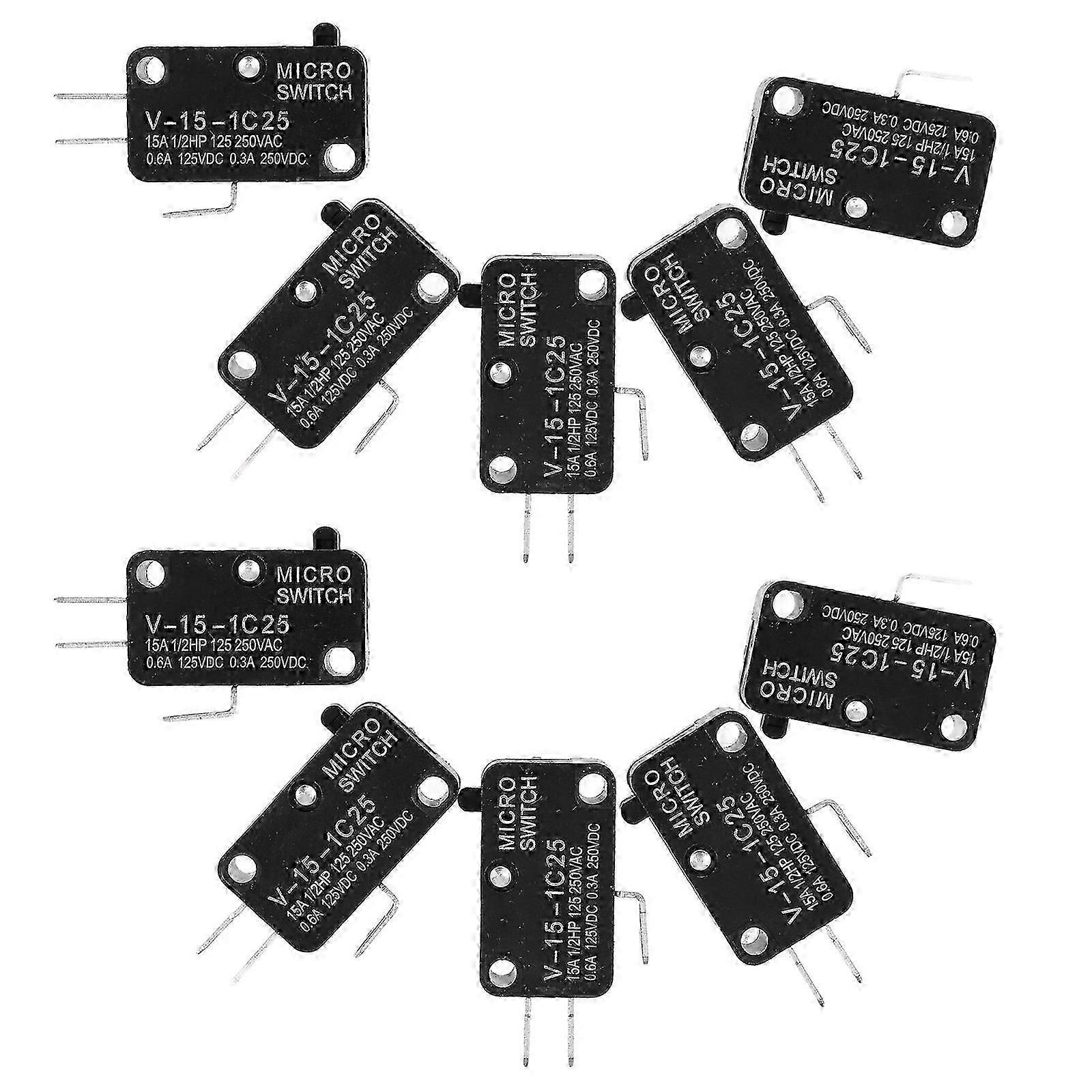 Limit Switch Appliance Accessory for Quick Operation 10Pcs Micro Switch